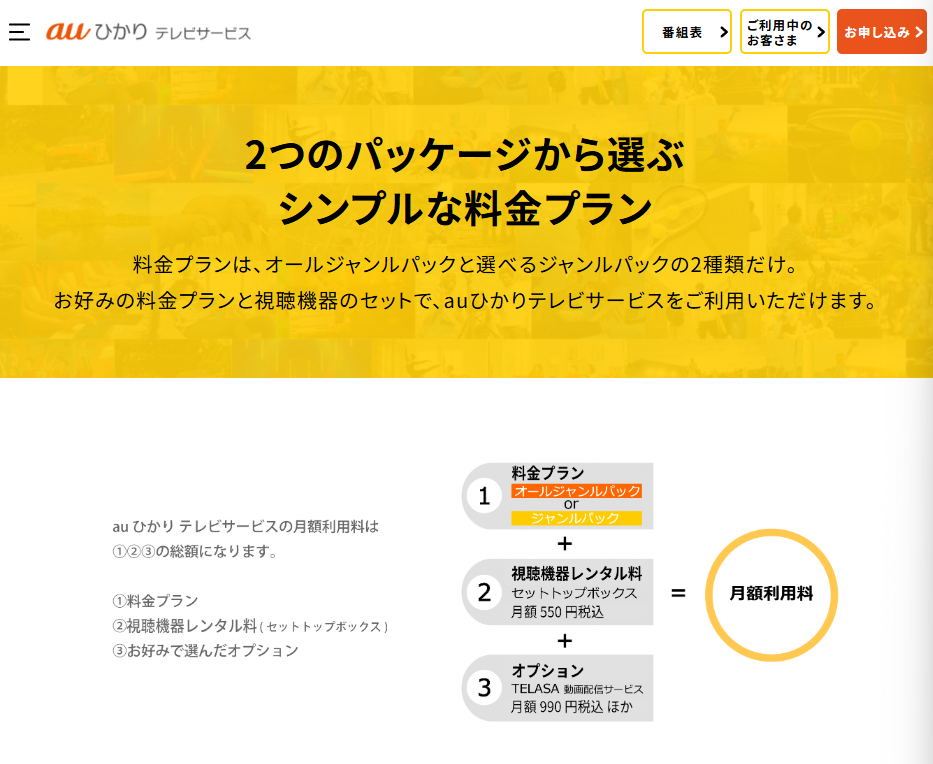 auひかりテレビ