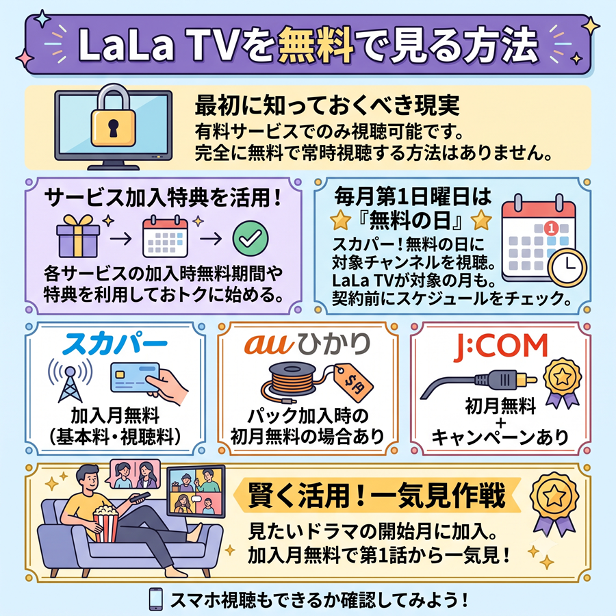 LaLa TVを無料で見る方法