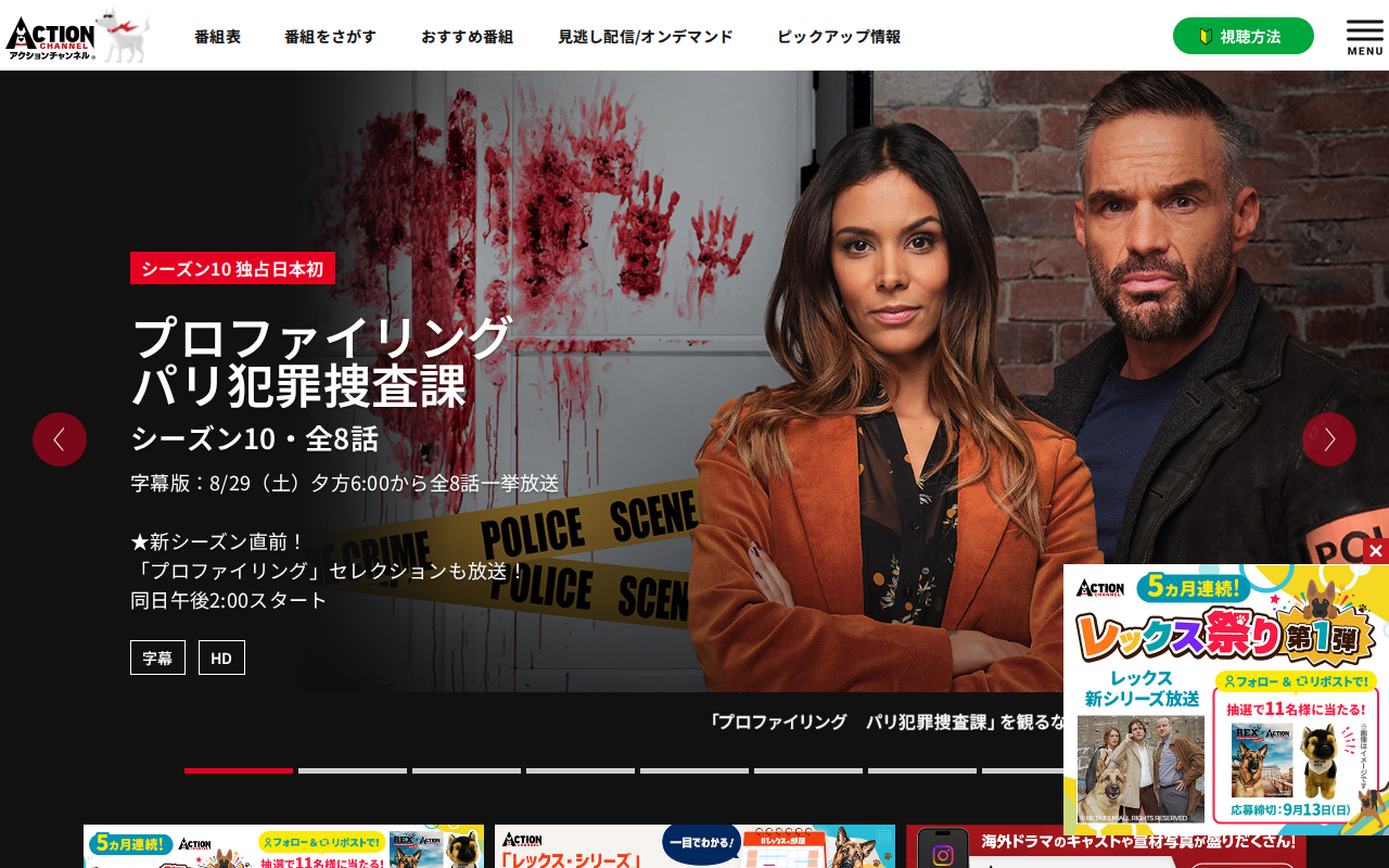 アクションチャンネル 公式サイト